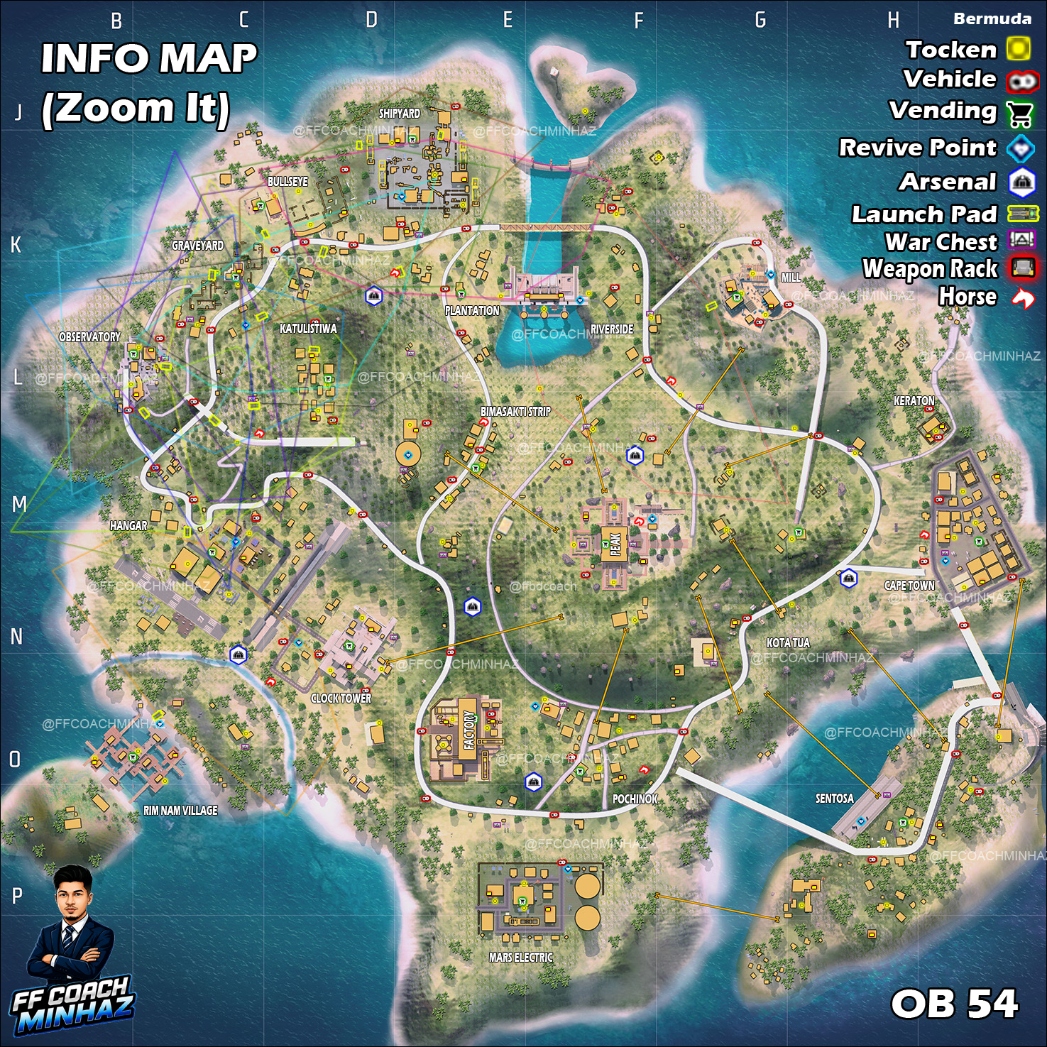 free fire esports bermuda info maps